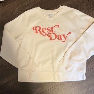 All in Motion Cream Top with Red Accent